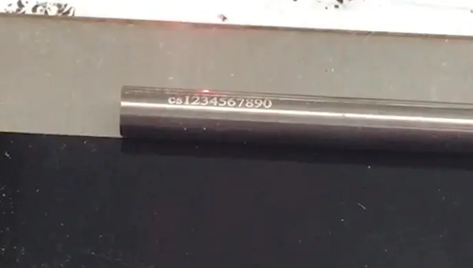 Mark 0.5mm high text on tool bits