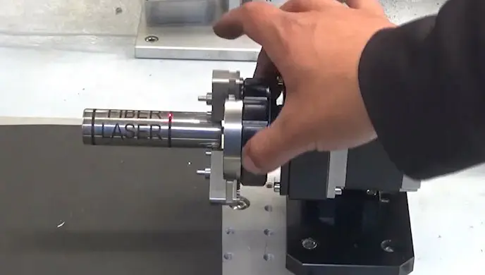 Rotary device marking while rotating