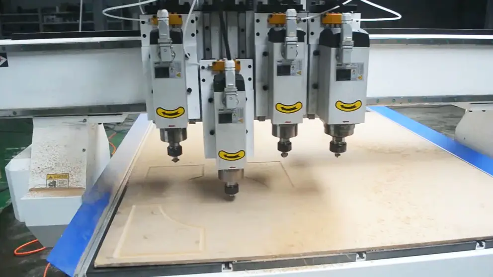 4 Heads CNC Wood Cylinder Carving Engraving Machine