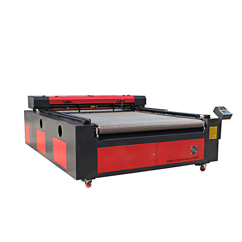 Fast speed auto feeding machine TS1620 double head cutting machine co2 laser auto feeding cutting for fabric